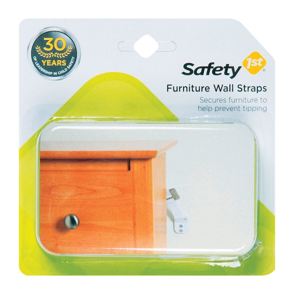 Safety 1St Safety 1st White Plastic Wall Straps 2 pk 11014 - main